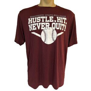 Mississippi State Bulldogs Mens Hustle Hit Never Quit T-shirt MSU New